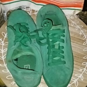 Green Puma shoes